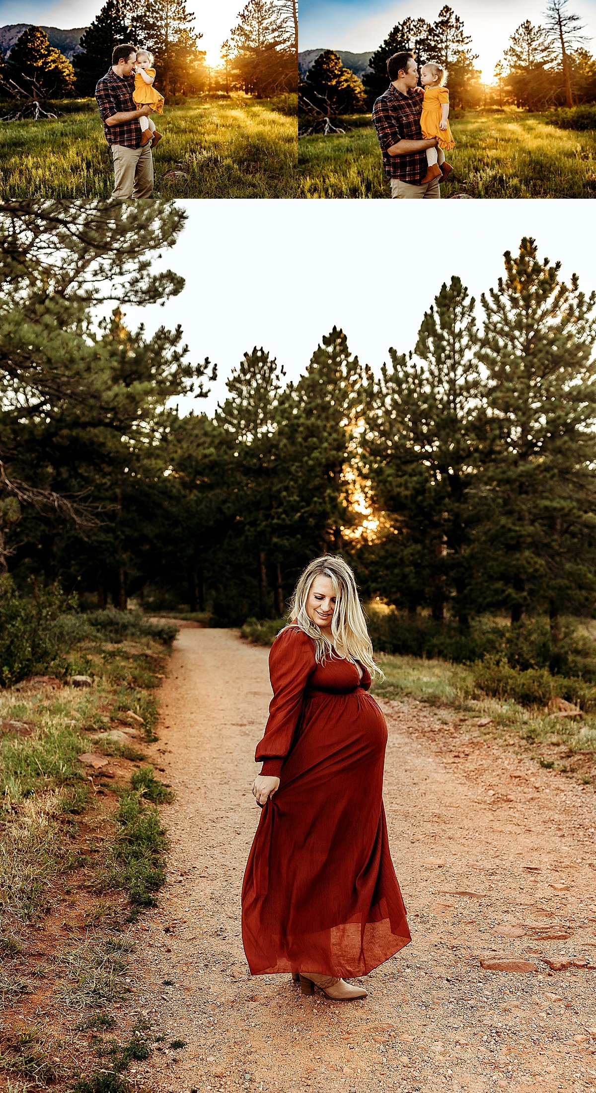  Single portraits of mom wearing maternity dress in sunset by Christa paustenbaugh photography 