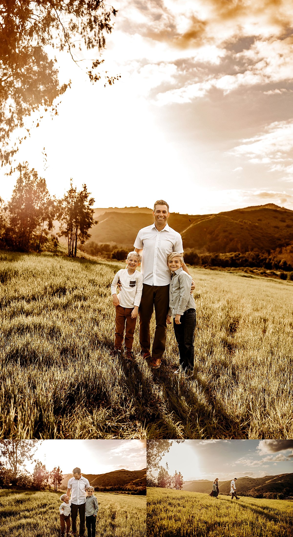  dad and sons wearing light colored shirts by fort collins photographer 