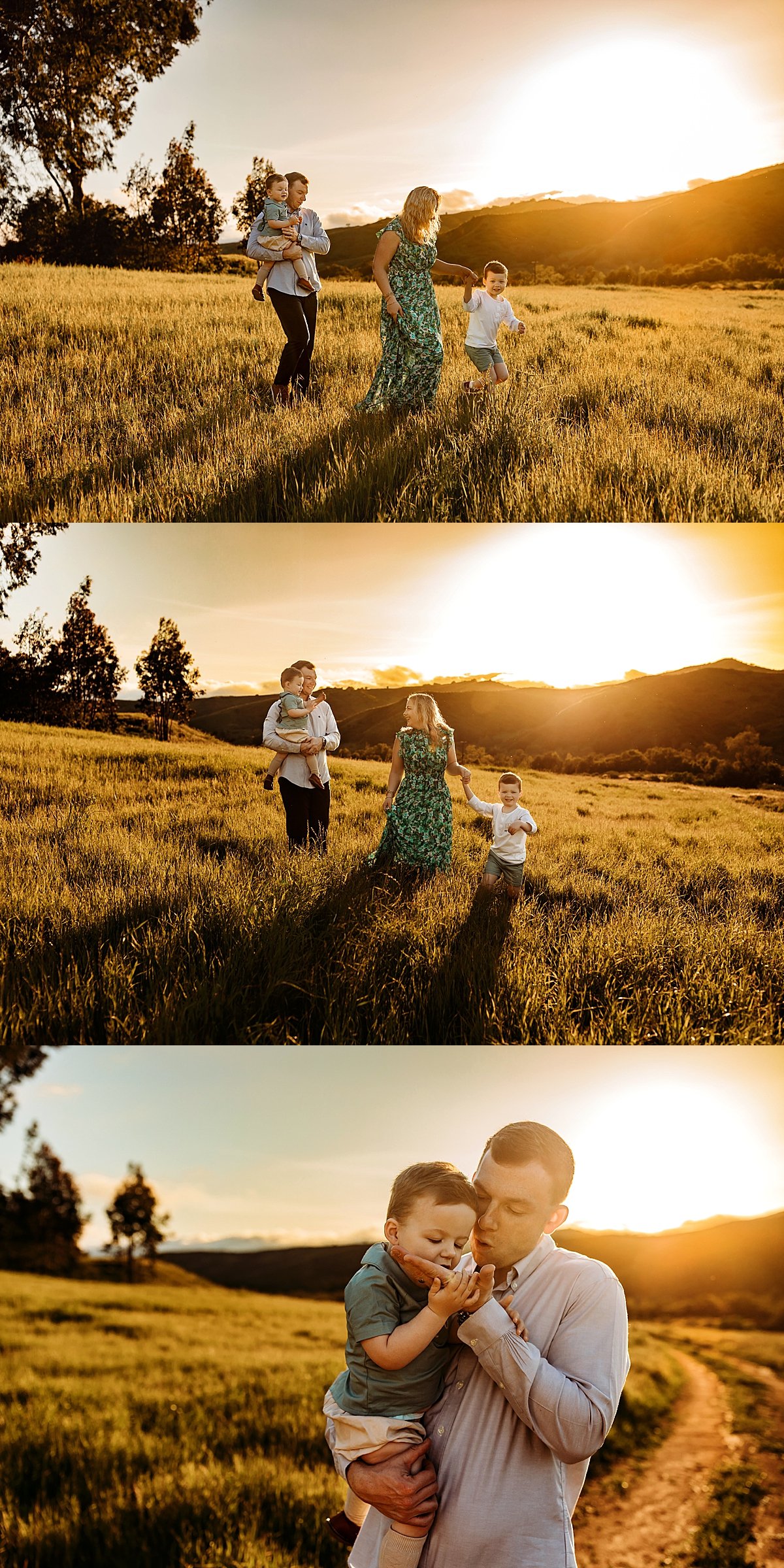  father and son walking along trail during golden hour by fort collins family photographer 